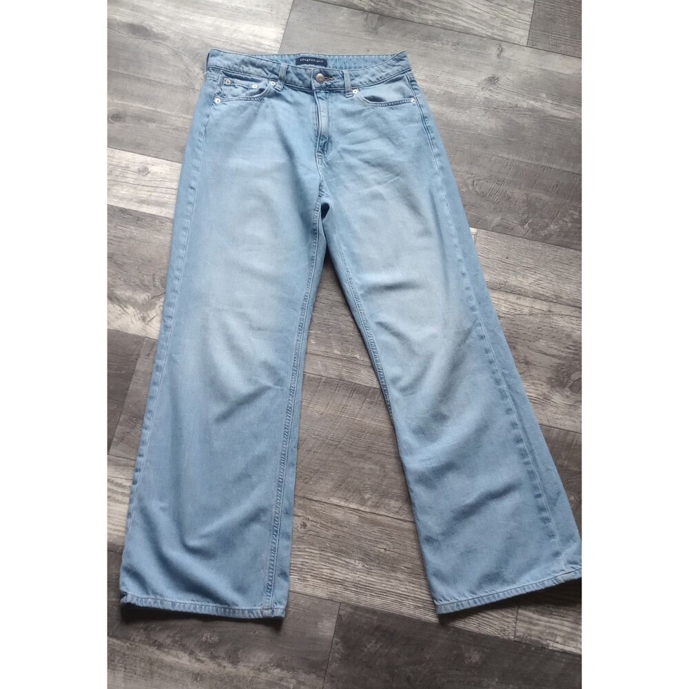 Aeropostale Women's 8 High Rise  Wide Leg Blue Jeans